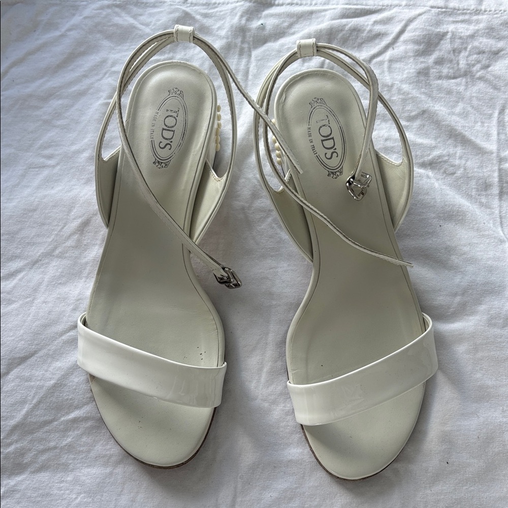 TOD’S White Strappy Sandals